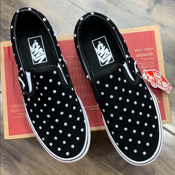 ••VANS CLASSIC SLIP ON Platform Suede Polka Dot WM - Picture 6 of 16